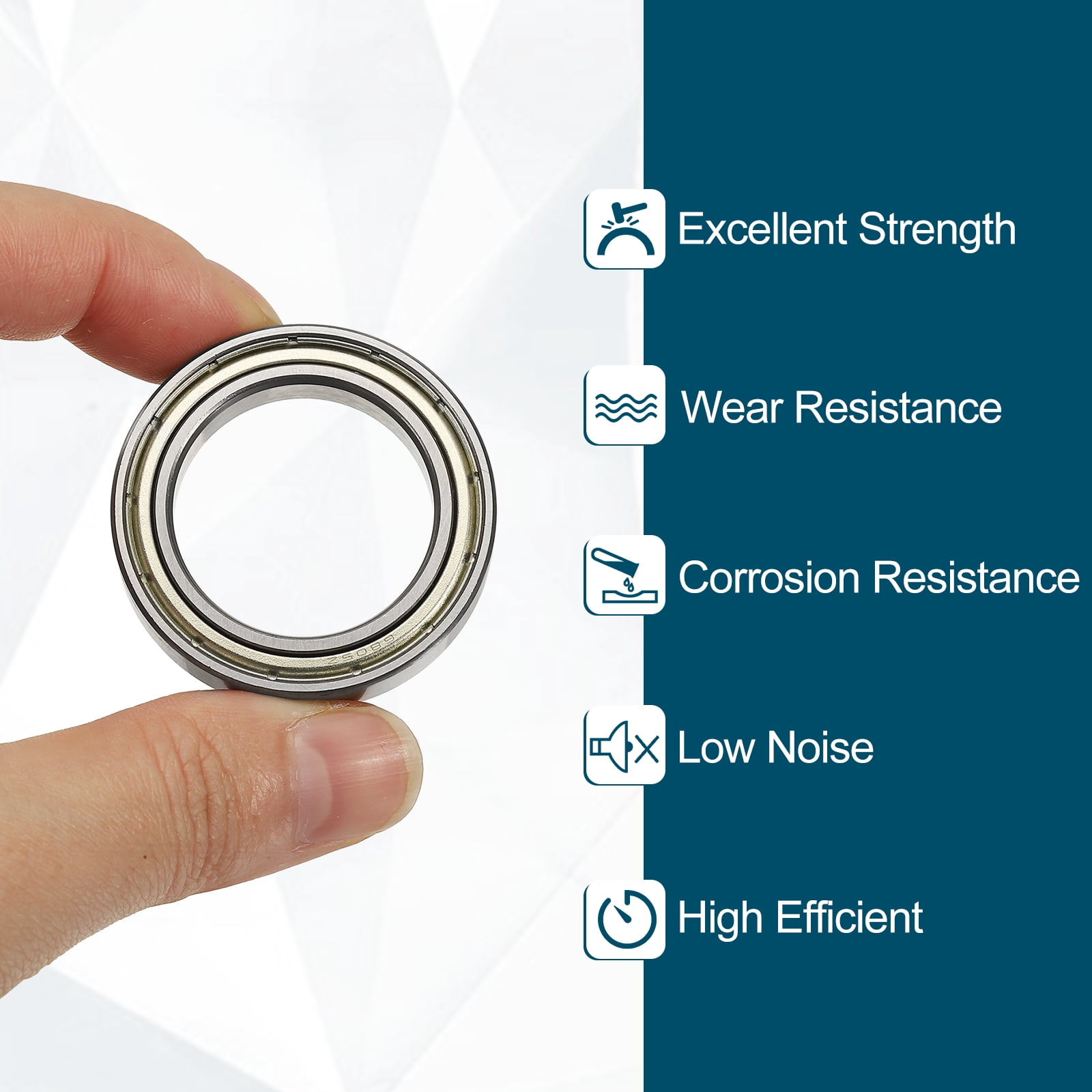 Uxcell 20 Pack 6805ZZ Deep Groove Ball Bearings, 25 x 37 x 7mm Silent Chrome Steel Double Shield Bearing for Electric Motor, Home Appliances, Industrial Machinery