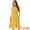 Yellow, variant on DARING DIVA Stylish Midi Smocked Floral Dress  XS White