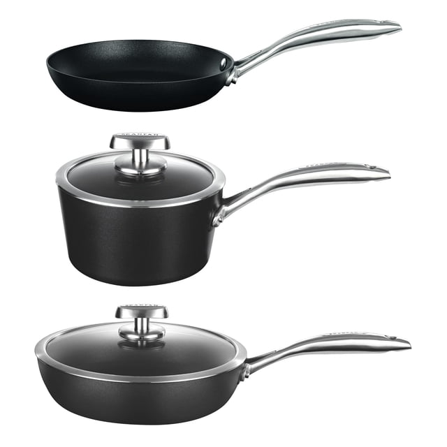 Juego de utensilios de cocina Scanpan Pro IQ de 5 piezas, antiadherentes, fabricado en Dinamarca