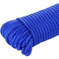 thumbnail image 3 of 90 pi φ 1/4 po (7 mm) Nylon Poly Corde Cordon Drapeau Pole Polipropileno Corde À Linge Camping Utilitaire Bon pour Tie Pull Swing Climb Noeud (90ft (27.5M), Bleu), 3 of 5