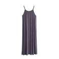 thumbnail image 3 of Asxite Plus Size Womens Pajamas Loose Spaghetti Strap Crew Neck Solid Short Sleep Dress, 3 of 7