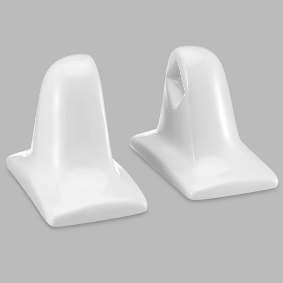 2 Pcs White Porcelain Ceramic Towel Bar Rod Rack Post Holder Bracket Tile Set Mid Century Modern Vintage Retro Ceramic Bathroom Towel Holder Porcelain Bathroom Accessories