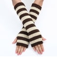 thumbnail image 2 of WEAIXIMIUNG Gants Garçons Dames Chauds Tricotés Sans Doigts Mitaines Convertibles Mode Fleurs, 2 of 6