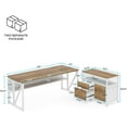 thumbnail image 6 of Tribesigns Adult L-Shaped Collection Versatile and Sturdy Home Office Desk, White, 6 of 6