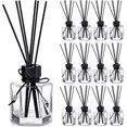 thumbnail image 1 of Huquary 12 Set 120ml 4.06 Ounce Reed Diffuser Bottle Empty Glass Diffuser Bottles Jars with Caps and Black Rattan Stick Set Fragrance Accessories for DIY Replacement Rattan Aromatherapy (Black), 1 of 7