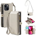 thumbnail image 1 of ANTHOUSE Compatible with iPhone 14 Pro Max Wallet Case, Zipper Case with RFID Blocking Card Holder Slots for Women Men, Magnetic Detachable Leather Cover with Wristlet Strap for iPhone 14 Pro Max, 1 of 14