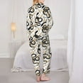 thumbnail image 6 of Goofa Snake Printed Women’s 2 Piece Pajama Set Super,Pajamas Women's Long Sleeve Sleepwear Soft Button Down Loungewear Pjs Lounge Set Nightwear-Medium, 6 of 9