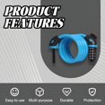 thumbnail image 4 of MELIVO Bike Lock,47.24" Cable Lock,Cable Bicycle Lock Scooter Locks Anti Theft,Blue, 4 of 7