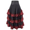 thumbnail image 4 of Women's Steampunk Gothic High Low Ruffle Victorian Renaissance Bustle Skirt for Halloween Rave Party, 4 of 4