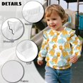 thumbnail image 6 of Uorisanigo Toddler Baby Girl Sweatshirt Ruffle Shoulder Kawaii Giraffe Pullover Sweatshirts Novelty Pullover Hoodies Age 4-5 Casual Hoodies Crew Neck Blouse, 6 of 7