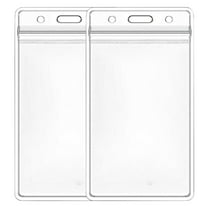 LKWLPD 6 Pcs Clear ID Card Holder Sealable Waterproof Clear Work Card Set Double-Sided Transparent Sealed Type Waterproof Card