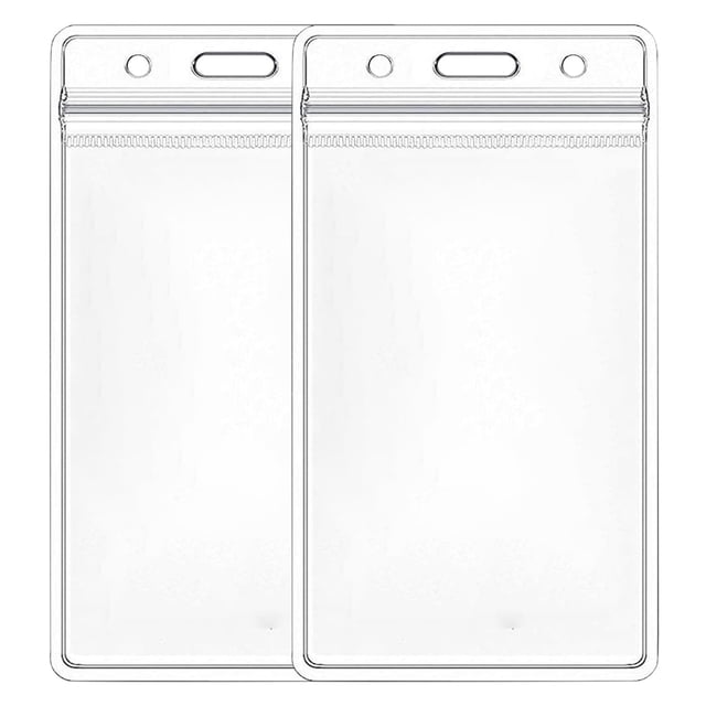 Less Than 5 Business Card Holder Work Card Set Double-Sided Transparent Sealed Type Waterproof Card 2PCS