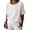 White, variant on Womens Short Sleeve T Shirt Crew Neck Cotton Linen T Shirt Loose Pullover Top Summer Khaki