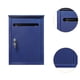 thumbnail image 2 of Buzón de pared con cerradura de llave, decorativo para casa adosada, de metal. azul, 2 of 9