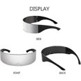 thumbnail image 2 of 80s Futuristic Visor Cyber Sunglasses Men Women Futuristic Punk Style Cosplay, 2 of 2