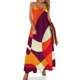 thumbnail image 1 of Vestido sin mangas con estampado naranja, elegante vestido de mujer para boda, vestido sensual y sexy para mujer, 1 of 7