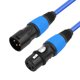 thumbnail image 4 of Cable XLR Extensión Micrófono A 3 Pines Chapado en Oro (5 M) Azul, 4 of 7