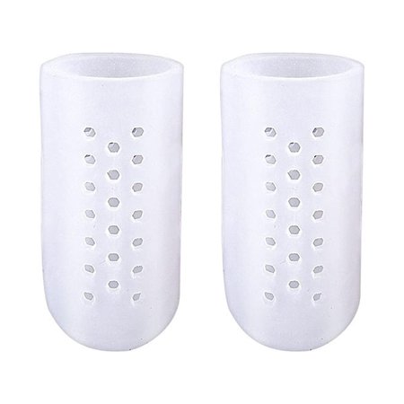 Gel Toe Protector Silicone Toe Caps Toe Sleeve Protectors for Corns Blisters and Ingrowns Toenails Fret Press (Clear, S)