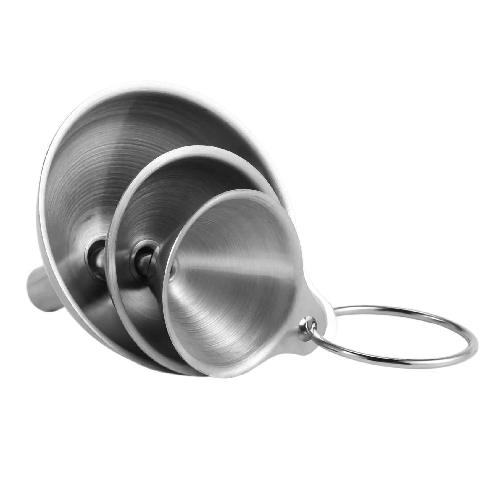 Details about   3pcs Stainless Steel Funnel Essentail Oil Water Spices Wine Flask Filter FunneTM 