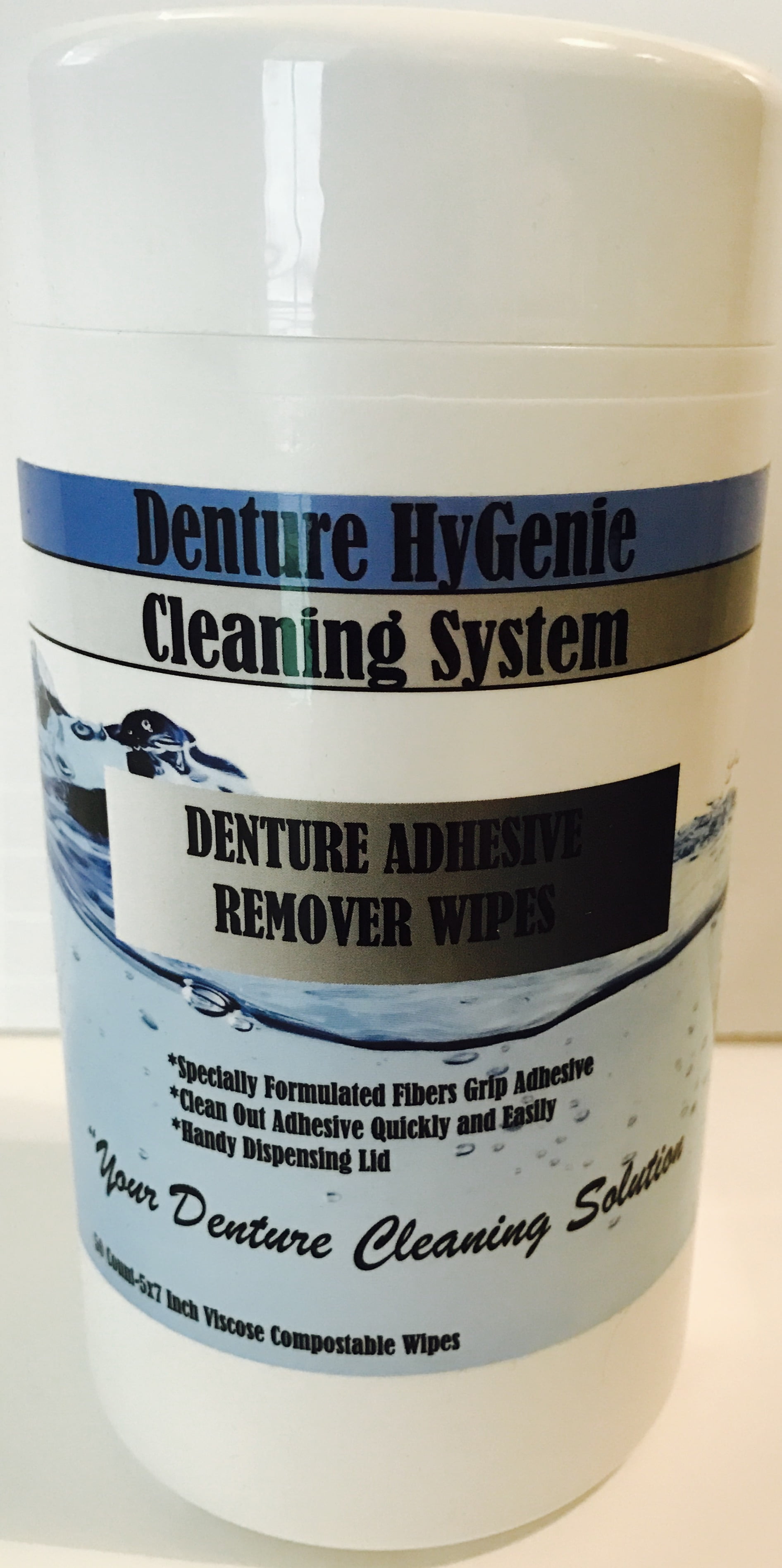 Denture HyGenie Denture Adhesive Remover Wipes
