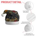 thumbnail image 4 of Fuzoiu Floral Rhino With Birds Print Santa Hat Christmas Hat for Adults,Santa Hats with Pompom, Unisex Xmas Holiday Hat for Christmas New Year Festive Party Supplies, 4 of 6