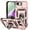 Rosegold, variant on Dteck Case with Tempered Glass Screen Protector for iPhone 16e ,Shockproof TPU+PC with Slide Camera Cover Built-in 360° Rotate Ring Kickstand Magnetic Shockproof Back Cover,Purple