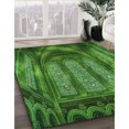 thumbnail image 3 of Ahgly Company Machine Washable Indoor Round Transitional Deep Emerald Green Area Rugs, 8' Round, 3 of 7