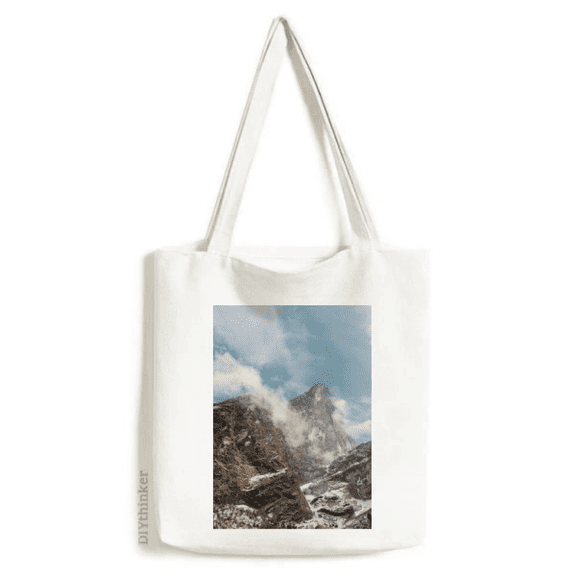 Fog Forestry Science Nature Scenery Tote Canvas Bag Shopping Satchel Casual Handbag