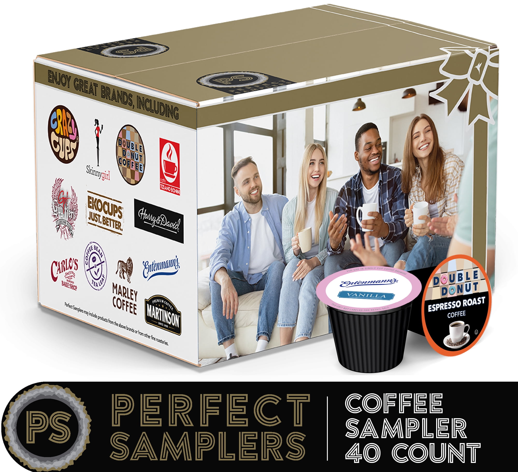 Perfect Samplers Coffee Pods Variety Pack, 40 Count for Keurig K Cups Makers