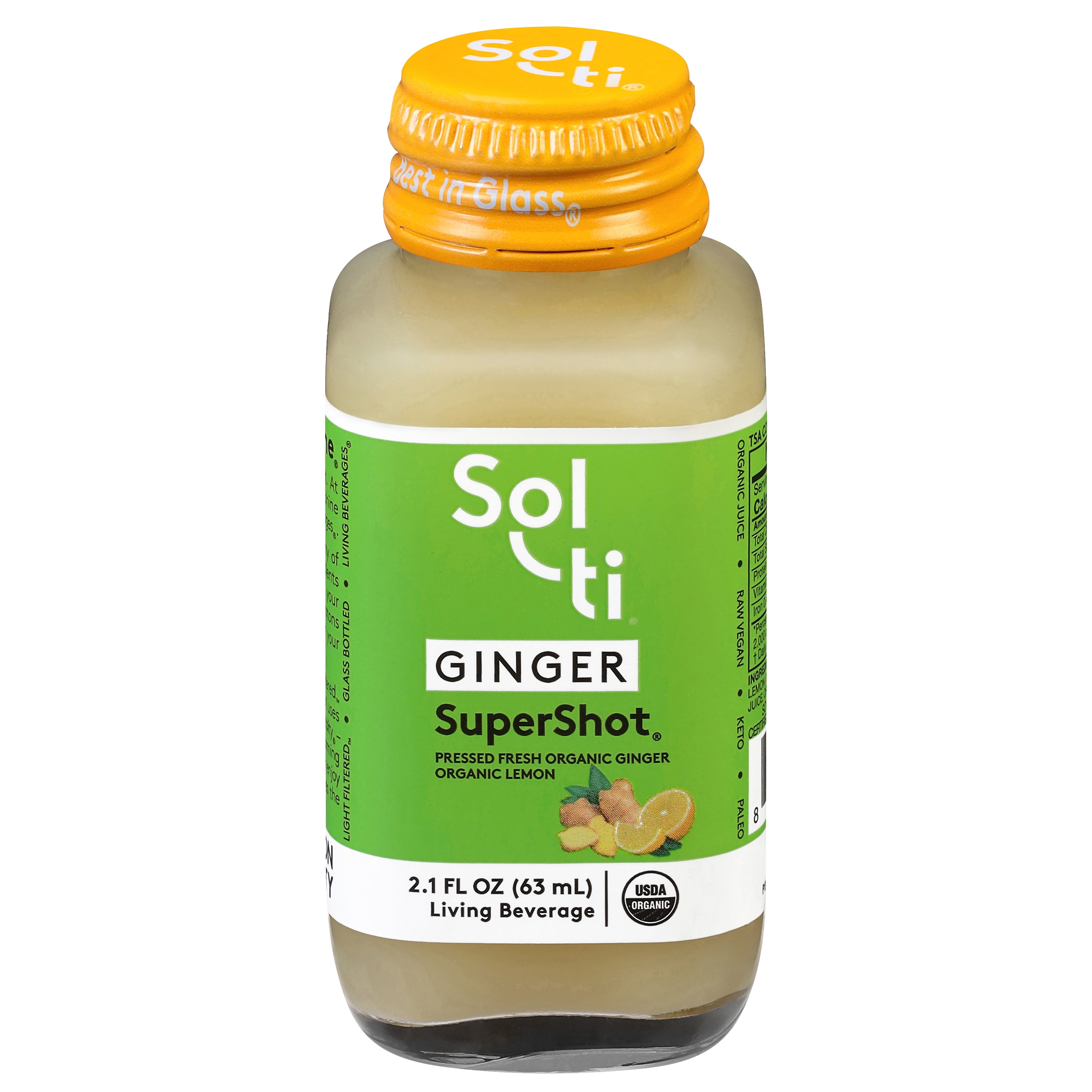 (2 pack) Sol-Ti SuperShot Ginger Living Beverage 2.1 fl oz