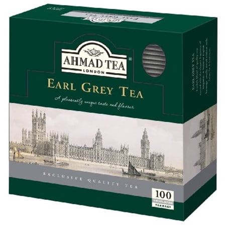 Ahmad Tea Earl Grey Teabag, Enveloped, 100 Count (Pack Of 12)