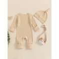 thumbnail image 6 of Cjfdfy Baby Boy Girl Newborn Hospital Going Home Outfit Hand Picked for Earth By My Great Grandma Grandpa Letters Romper Long Sleeve Ribbed Jumpsuit Hat Spring Fall Winter Clothes, 6 of 9