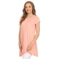 thumbnail image 3 of Women's Casual Solid Color Blouse Tunic Top Shirt, 3 of 4