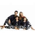 thumbnail image 3 of HESHENG Christmas Pajamas Set Xmas Tree Printed Family Matching Nightwear Sleepwear PJs Sets for  Women Men Kids (Blue, Mom-XXL), 3 of 10