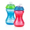 Nuby 10oz Clik-It Cup with Silicone Spout 2 Pack, Boy Assortment