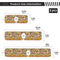 thumbnail image 3 of Coolnut Autumn Pumpkins Birds Sink Splash Guard for Faucet 2 Packs Faucet Absorbent Mats, Vintage Faucet Handle Drip Catcher Quickly Drying Mat for Kitchen Counter Bathroom, 30"x5.5" RV, 3 of 7