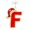 F, variant on MInHoues 2D Acrylic Christmas Letter Ornament with Santa Hat, 3.14" Single Flat Alphabet Hanging Decoration, Red Festive Holiday Party Charm for Tree Home Car Wall Decor, F