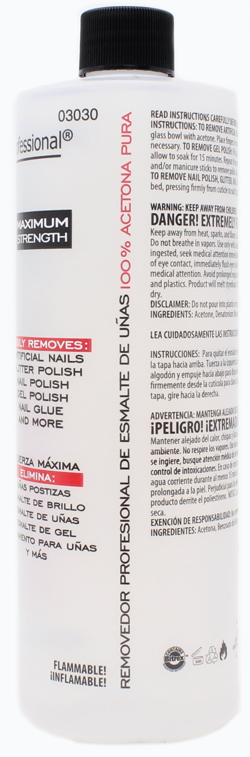 Onyx Professional Nail Polish Remover 100 Pure Acetone Walmart Com Walmart Com