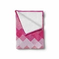 thumbnail image 2 of Hot Pink Soft Flannel Fleece Blanket, Classical Simple Modern Design with Vibrant Colored Diamond Line Pattern, Cozy Plush for Indoor and Outdoor Use, 50" x 70", Pink Peach Fuchsia, by Ambesonne, 2 of 6