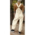 thumbnail image 4 of Chouyatou Womens Fuzzy Fleece Overall Jumpsuits Casual Loose Fit Winter Sherpa Bib Overalls with Pockets, 4 of 5