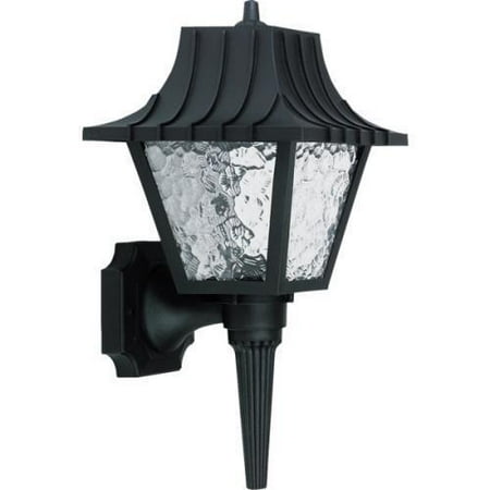 Poly Perch - Outdoor Porch Lantern, Black Poly Housing, Clear Acrylic Flemish Lens
