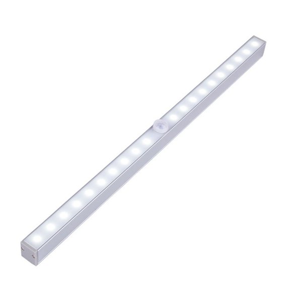 2/1Pcs LED Closet Lights, Wireless 20-LED Motion Sensor Under Cabinet Light Battery Operated Night Lighting Bar Lamp, Stick-on Anywhere Battery Operated, Kitchen Wardrobe Stairs