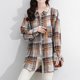 thumbnail image 1 of Chaquetas y abrigos casuales sin capucha de manga larga Camisa de cuadros europeos cepillados para mujer Chaqueta de manga larga para mujer Chaqueta casual con capucha de manga larga Abrigo para mujer, 1 of 3