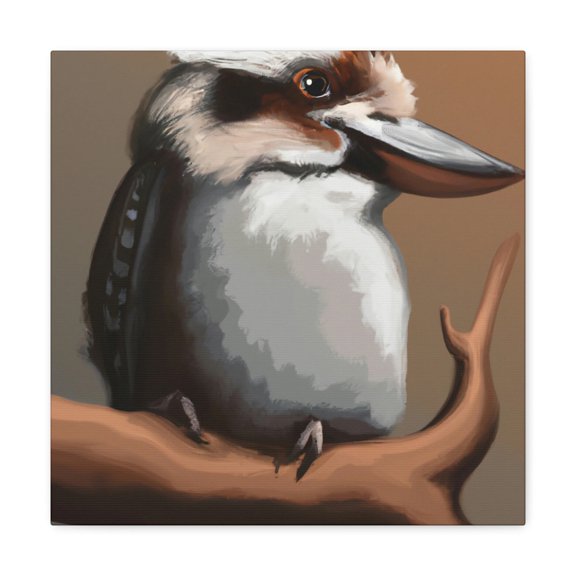 Kookaburra's Golden Veil - Canvas