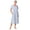 Bright White Ditsy, variant on Aria Women's  100% Cotton Raglan Sleeve Smocked Neck Sleepwear 46" Gown, Sizes XS-5X