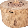 thumbnail image 4 of HomeRoots 535176 24 x 37 x 40 in. Brown Faux Wood Stump Propane Round Fire Pit with Cover, 4 of 8