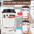 thumbnail image 4 of Aspire 100 Pcs Coffee Cup Sleeves White Cardboard, Fit 10-24oz Cups For Hot and Cold Drinks Corrugated Insulators, 4 of 7