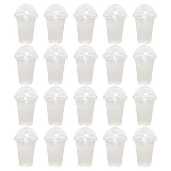 30 Sets Coffee Cup Lid Plastic Cups With Lids Ice- Cream Cups Cold Coffee Cup Beverage Cups