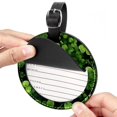 thumbnail image 2 of Saint Patrick's Day Set of 2pcs PU Leather Round Suitcase Tags with Privacy Cover and Name ID Tag - Ideal for Travel Luggage, Handbags, Backpacks, School Bags, 2 of 6