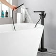 thumbnail image 3 of AWZTOO Freestanding Bathtub Faucet With Sprayer Floor Mount Tub Faucets Waterfall Tub Filler With Hand Shower Modern Bath Tub Trim Matte Black Matte, 3 of 5